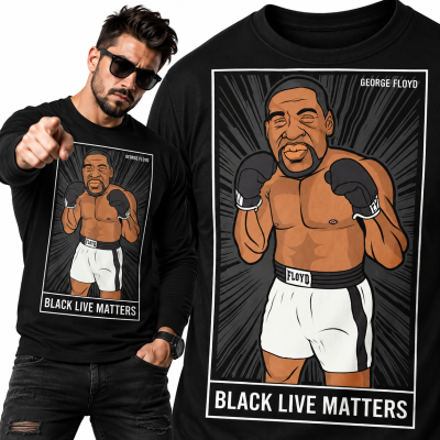LONGSLEEVE ŚMIESZNE GEORGE FLOYD BOXER